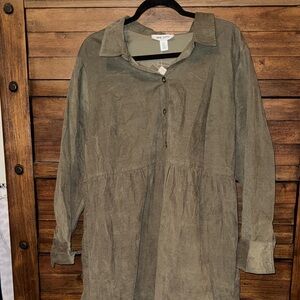 Nine West Button-Up Shirt Dress XXL NWT